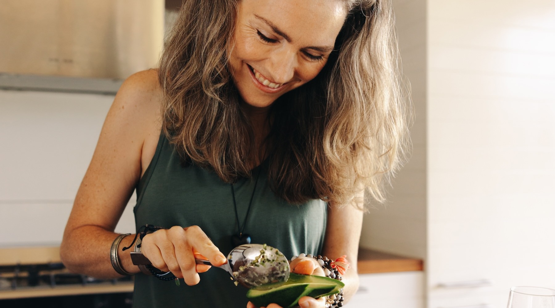 Spacious kitchens with thoughtful details a person cooking
